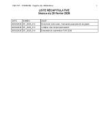 Liste récapitulative délibérations CM 20-02-26